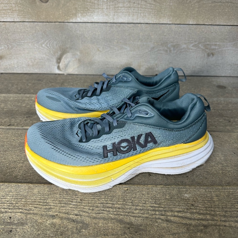 Hoka One One Bondi 8 Men's 8 2E Wide Goblin Blue Mountain Spring 1123202 GBMS